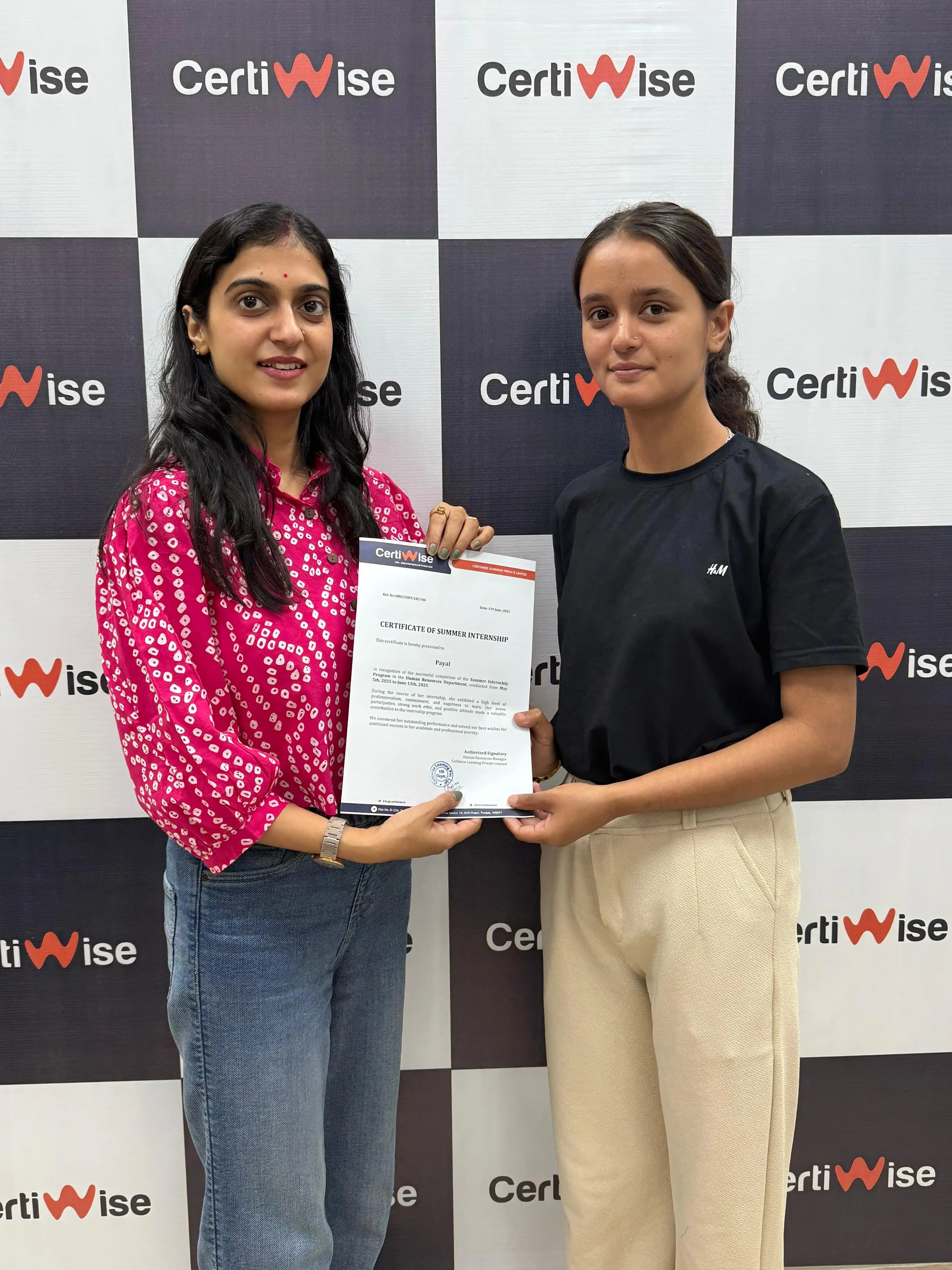 Certiwise student training success