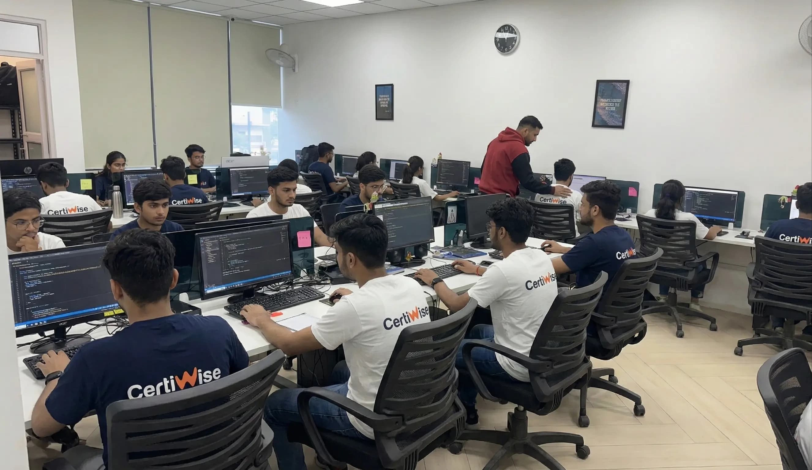 Student working on live project at Certiwise Mohali