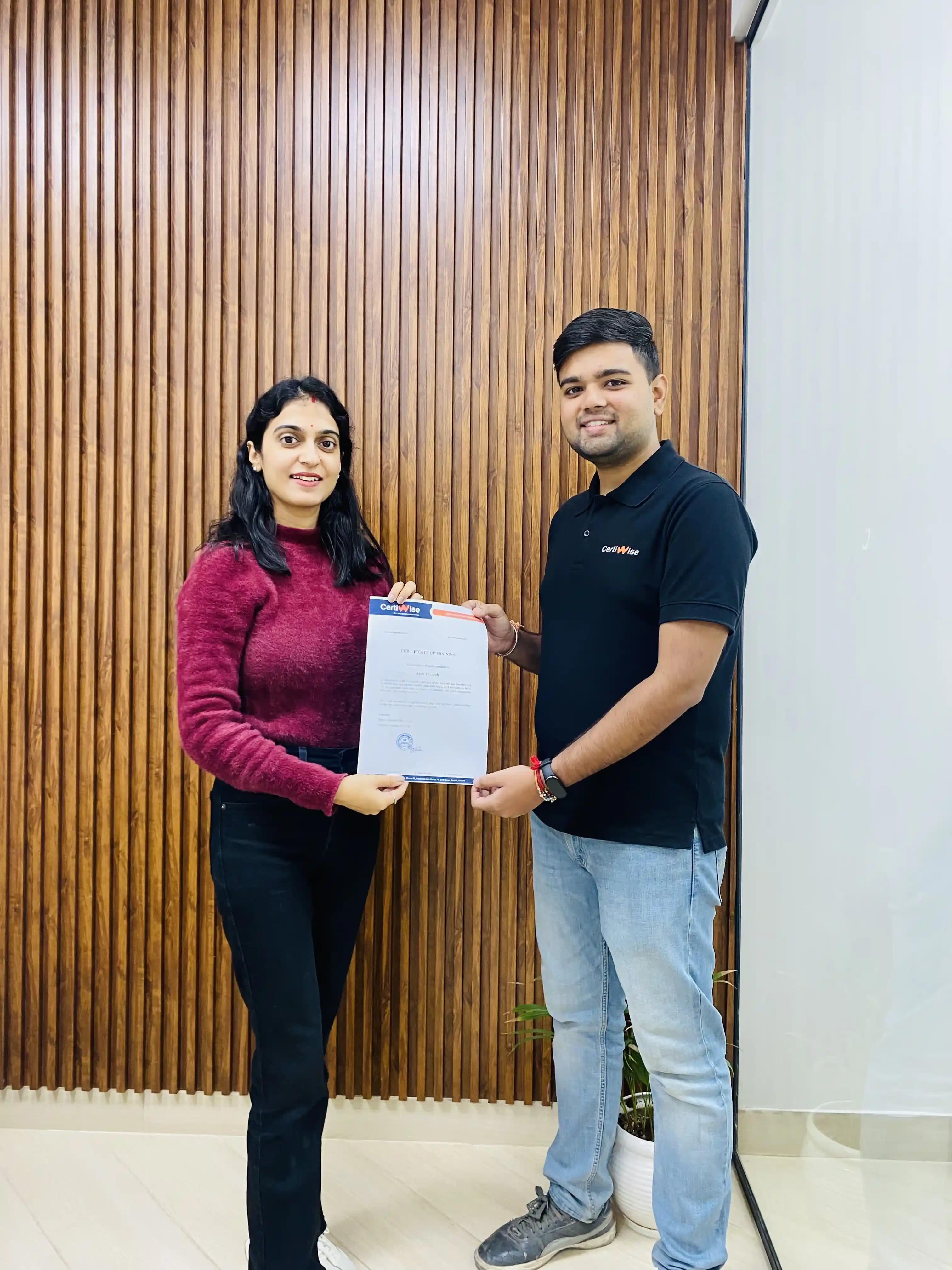 Certiwise student training completion